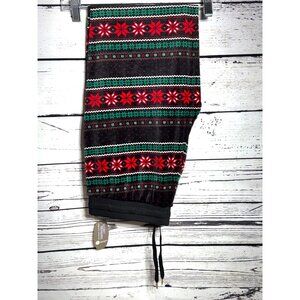 Secret Treasures Womens Holiday Leggings S/CH (4-6) Black/Red